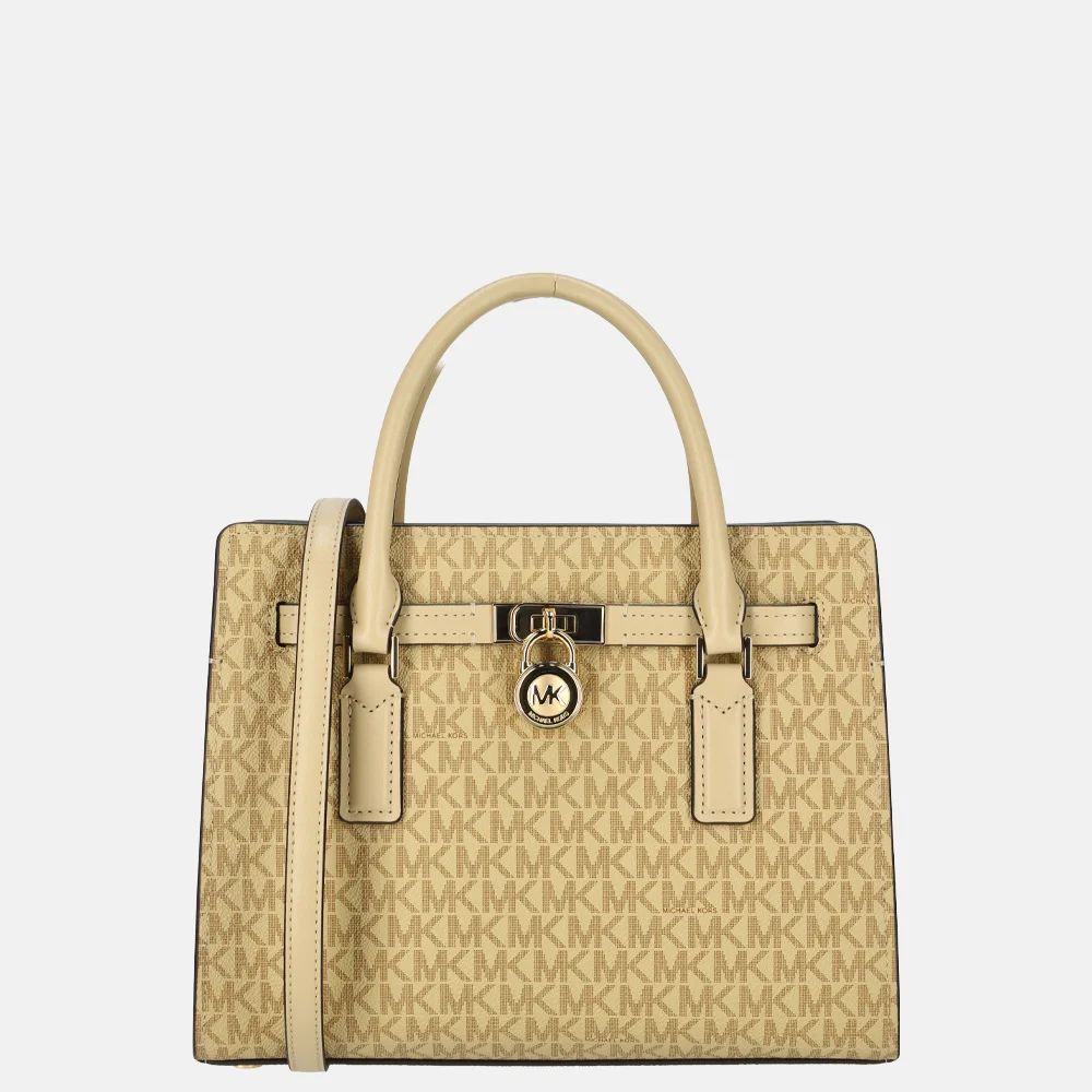 Michael Kors Hamilton moderne satchel handtas S khaki